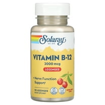 Solaray Vitamin B-12 2000 mcg, Sugar-Free Natural Cherry Flavor, Healthy Energy & Red Blood Cell Support, 90 Lozenges