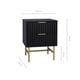 thumbnail image 3 of Buró Moderno Top Living Diseño Acanalado con 2 Cajones Negro y Dorado, 3 of 9