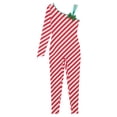 thumbnail image 5 of inhzoy Womens Christmas Candy Cane Jumpsuit Long Sleeve Striped Bodysuit Leotard for Xmas Party Red-A 3XL, 5 of 9