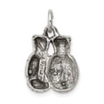 thumbnail image 6 of Auriga 925 Sterling Silver Antiqued Boxing Gloves Charm for Women (Length - 24 mm, Width - 14 mm), 6 of 6
