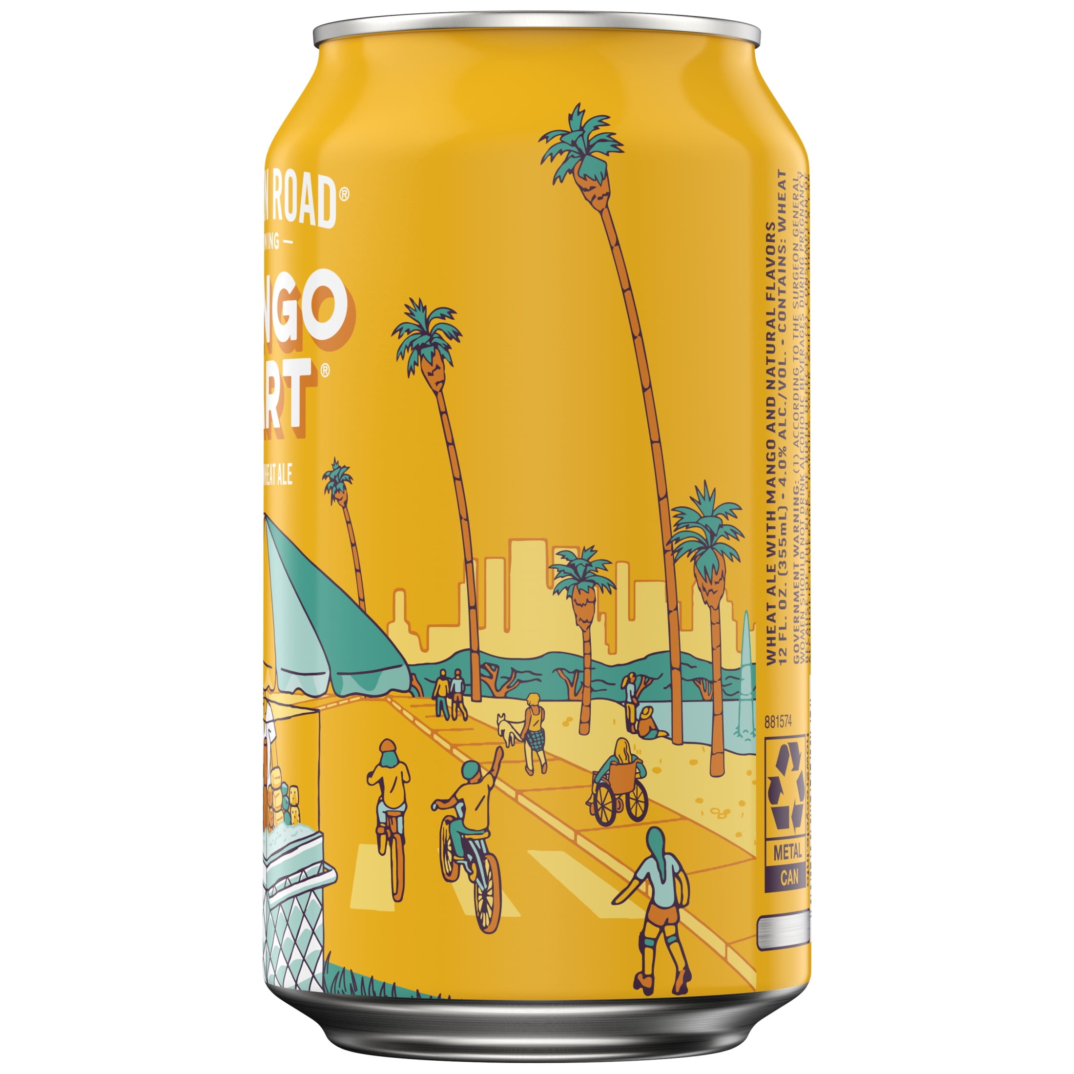 Golden Road Wheat Ale Mango Cart Beer 12 fl oz 1 Can, Craft Beer, 4% ABV