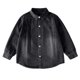 thumbnail image 2 of Chaqueta vaquera de manga larga con solapa para niños, bonita chaqueta informal para niños, chaqueta vaquera de manga larga con capucha, chaqueta vaquera para niños, top de poliéster, 2 of 6