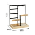 thumbnail image 2 of Jewelry Display Holder Metal Wood Organizing Standing Showing Tray Necklaces Rings Hanging Rack Large Capacity Jewelry Organizer Jewelries Stand Bracket Home White, 2 of 8