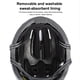 thumbnail image 5 of Casco de bicicleta ajustable Tholdsy IPX5 USB con gafas de montaña negro Blanco, 5 of 6