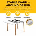 thumbnail image 4 of Happy Easter Rabbits Table Cloths for 5 Foot Rectangle Tables, Black Plaid Polka Dots Rabbits Spring Patio Waterproof Elastic Fitted Tablecloths, Washable Rectangular Table Cover for Camping, 4 of 8