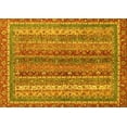 thumbnail image 1 of Ahgly Company Indoor Rectangle Abstract Yellow Modern Area Rugs, 2' x 5', 1 of 4