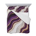 thumbnail image 7 of Purple Modern Twin XL Size Down Alternative Comforter, Lightweight Comforter Quilt Bedding Set with Pillow Shams Classic Abstract Art Luxury Golden All Seasons Bed Comforter Duvet Insert 68"x98", 7 of 7