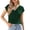 Green, variant on BESEW7 Women's Summer Tops Casual Short Sleeve Blouses Solid Crew Neck Relaxed Fit Knit Tee for Business Work Holiday Everyday Wear White S