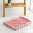 thumbnail image 3 of HEALEEP Dog Litter Tray Plastic Dog Training Toilet Protect Floors Pink 1Pcs, 3 of 8