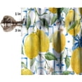 thumbnail image 3 of Lemon Kitchen Valances for Kitchen,Farmhouse Cafe Nature Plants Rod Pocket Window Drapes,Spring Fruit Leaves Yellow Bathroom Window Curtains 54x18inch, 3 of 6