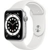 Pre-Owned Apple Watch Series 6 44mm GPS, Silver Aluminum case - White Sport Band (Open Box)