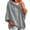 Gray, variant on Womens Oversized Hooded Sweatshirt Casual 3/4 Batwing Sleeve Pullover Sweater Fall Winter Tops Gray S Fashion