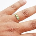 thumbnail image 5 of 925 Sterling Silver Peridot Ring – Dainty 3-Stone Ring for Women, August Birthstone Jewelry, 5 of 5