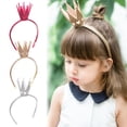 thumbnail image 4 of Banda para el cabello con forma de corona tridimensional, banda para el cabello con forma de festival de amor hueco, banda para el cabello con purpurina para niños, 4 of 6