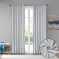 thumbnail image 3 of Pair of High Quality Velvet Fabric Indoor Blackout Curtains, Back Tab Curtain Panel for Living Room, Bedroom 84''x37'' - LIGHT GREY, 3 of 5