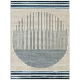thumbnail image 2 of Hauteloom Duri Living Room, Bedroom Area Rug - Contemporary - Cream, Navy, Light Slate - 6'7" Square, 2 of 10