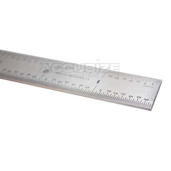 Accusize - Stainless steel precision machinist 12" 4R ruler/rule 4R (1/64" & 1/32" on one side and 1/16" & 1/8" on reverse), #EG06-4014