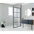 thumbnail image 3 of Dreamwerks 40" W X 79" H Shower Screen in Black with Clear Glass, 3 of 5