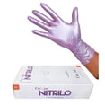 thumbnail image 1 of Guantes de Nitrilo Lila Metálico Talla Chica Desechable, Caja Dispensadora con 100 Piezas Uniseal, 1 of 3