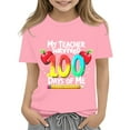 thumbnail image 2 of KAUOD 100 Days of School T Shirt for Girls Boys My Teacher Survived 100 Days of Me Tee Shirts Happy Celebration Kids Tops, 2 of 5