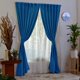 thumbnail image 1 of BÉLA Juego de 2 Cortinas Gala Doble Tela + 2 Velos Azul Turquesa 2.30m alto x 2.80m ancho Béla Gala, 1 of 3