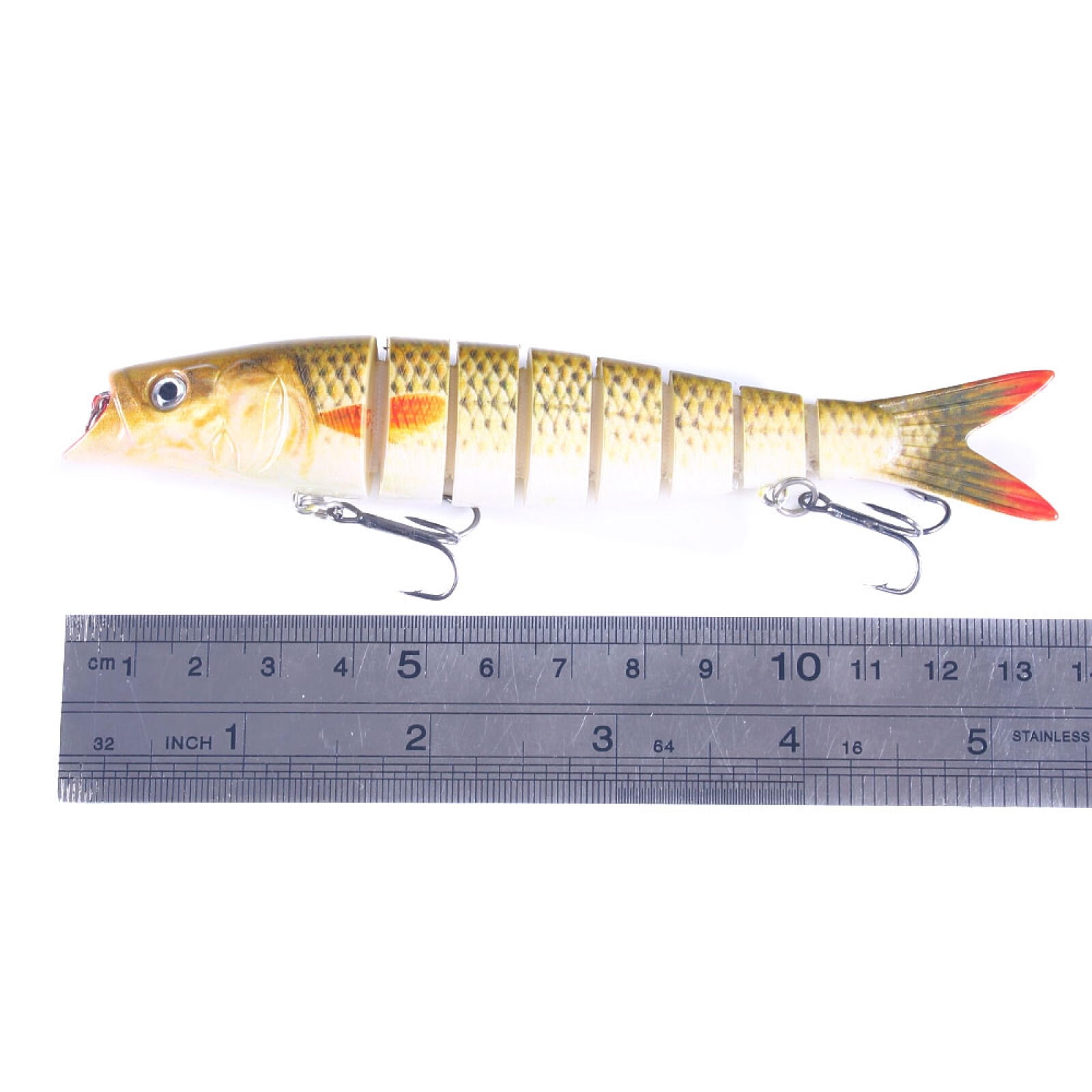 HENGJIA Fishing Lures, 10pcs Large Multi Jointed Fish Fishing Kits Slow Sinking Lifelike Swimbait Freshwater and Saltwater for Trout Bass Lures, 5.31"/0.74oz