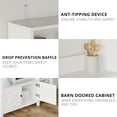 thumbnail image 5 of Bakers Rack with Power Outlet, 45in Wide Coffee Bar Cabinet with Storage, 6-Tier Kitchen Storage with Doors, Microwave Stand for Kitchen, Dining Room, 5 of 6