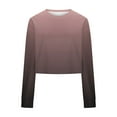 thumbnail image 5 of ShiShine Sweatshirts for Women Printed Long Sleeve Crewneck Cropped Sweatshirt Casual Loose Pullover Tops, 5 of 5
