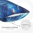 thumbnail image 3 of Sikiie Beautiful Ocean Dolphin Print Plush Pillow Cover, Wrinkle-proof and Stain-resistant Pillow Protector without Pillow Core, Home Decoration-20"x30", 3 of 6