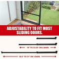 thumbnail image 2 of SecurityMan Sliding Door Security Bar – Adjustable Child Lock for Patio Doors, Sliding Glass, Windows – Fits 18.75"-51.1", Black Steel, 2 of 7