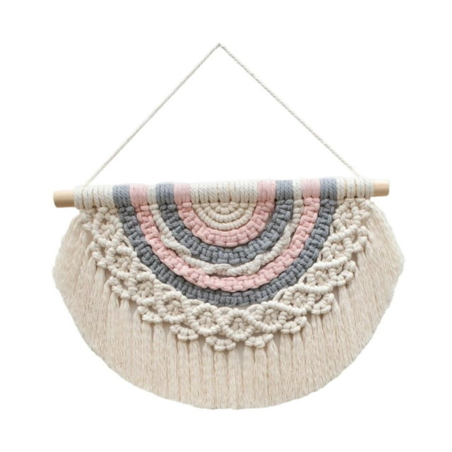 Decoración de pared de tapiz bohemio macrame pared colgante de la pared ventana arte de pared decoración decoración del hogar decoración de la pared B