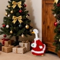 thumbnail image 6 of 17 Inch Christmas Porch Goose Costume, Fuzzy Goose Outfit with Shawl & Bow Headband, Holiday Clothes for Lawn Goose Statue, Front Porch, Yard & Patio Decor, 6 of 7