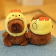 thumbnail image 4 of Multicolor Capibara Doll 10-13cm Plush Toy Stuffed Animals Capibara Gift Kawaii Knapsack Bag Pendant Accessories Birthday Gift, 4 of 5