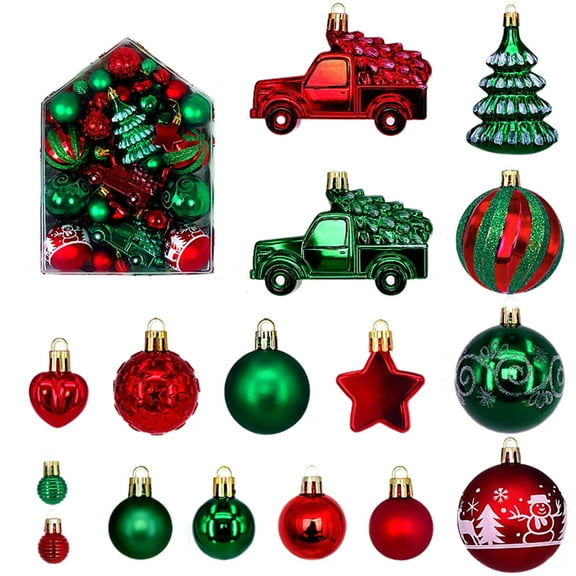 Cheapark 72-Piece Colorful Shatterproof Christmas Balls - Hanging Ornaments for Tree & Party, Festive Holiday Decor