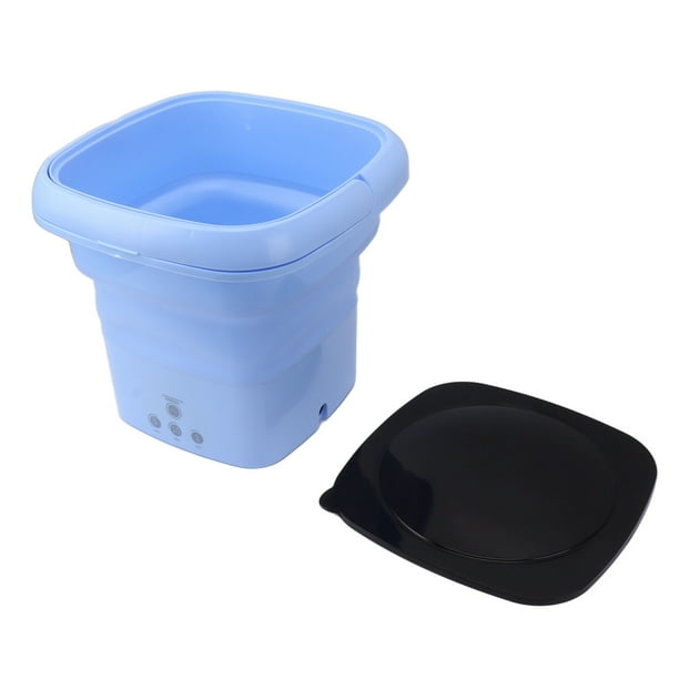 Mini Lavadora De Lavadora De Cubo Por Mini Plegable Portátil Con Tapa Negra Para Apartamento De Viajes Para Vehículos Recreativos