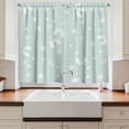 thumbnail image 2 of Ambesonne Aqua Kitchen Curtains, Beach Theme Sea Star, 55"x45", Seafoam and White, 2 of 3