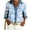 002 Light Blue, variant on Women's Polka Dot Denim Patchwork Button Down Shirt Long Sleeve Lapel Blouse Loose Fit Casual Top