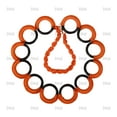 thumbnail image 2 of BiiU Fascinating Orange & Black ring Necklace, 2 of 4