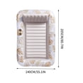 thumbnail image 4 of PVC Inflatable Singles Person Floating Maple Leaf Lounge Chair Foldable Maple Leaf Floating Bed, 4 of 5