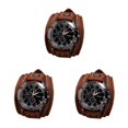 thumbnail image 2 of Qarigey Punk Vintage Wrist Watch Wide PU Numeral Belt Leather Roman Cuff  Strap Type1, 2 of 6