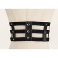 thumbnail image 5 of Cyber Goth Lolita Waist Belt - Women's Waistband with Multiple Buckles and Chains, 5 of 6