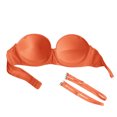 thumbnail image 5 of Mokibras Strapless Bra, Womens Strapless Front Closure Bra Wireless Push up Padded Non Slip Tube Jelly Bra with Detachable Shoulder Straps, 5 of 6