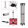 thumbnail image 4 of Red 10x10 Instant Canopy Tent with 1 Full Wall and 2 Half Walls - Commercial Grade Steel Frame with Water-Resistant Canopy Top and Sidewalls - Bonus Canopy Bag and Stake Kit Included (5 Colors), 4 of 8