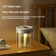 thumbnail image 3 of 2L Double Spray Air Humidifier for Bedroom, Quiet Cool Mist Humidifier for Plants Dorm Room Office Home Car Personal Humidificador with Digital Display Night Light, 3 of 5