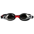 thumbnail image 1 of Gafas de natación para niños antivaho galvanizadas, gafas de natación ajustables para niños (negro rojo), 1 of 8
