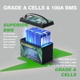 thumbnail image 4 of Batería para carrito de golf DJLBERMPW 36 V 100 Ah, litio 4480 Wh con BMS, 4 of 9