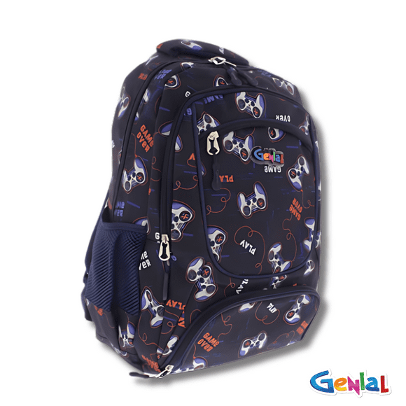 Mochila Escolar Resistente Diseño de Videojuegos de Gran Capacidad Genial
