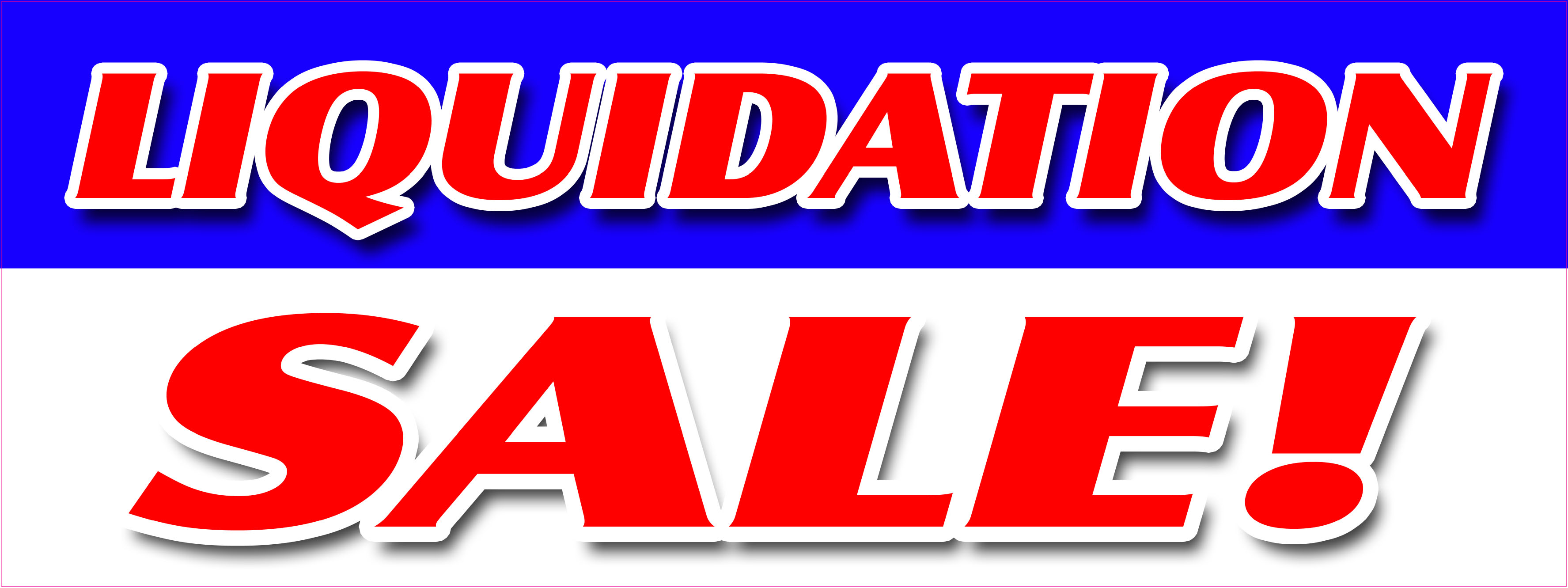 12" LIQUIDATION SALE DECAL sticker 50% closing lease bankrupt moving