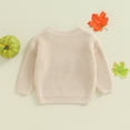 thumbnail image 6 of Toddler Baby Boy Girl Halloween Sweater Knit Chunky Pumpkin Sweaters Oversized Pullover Sweatshirt Tops Fall Winter Clothes, 6 of 8
