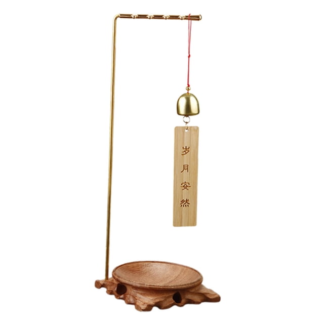 Soporte para bolígrafo de caligrafía, soporte para carillón de viento, accesorio de escritorio con 7 formas, chino Con carillón de viento
